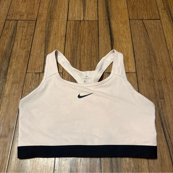 Nike Other - Nike Dri-Fit Swoosh Logo Racerback Wirefree Sports Bra Size XL Pink